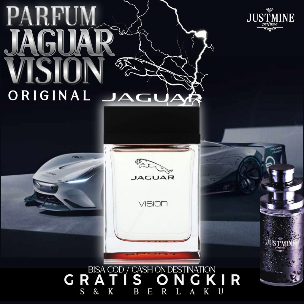 PARFUM PRIA DISUKAI WANITA AROMA JAGUAR VISION TAHAN LAMA SEHARIAN 24 JAM NON ALKOHOL ORIGINAL