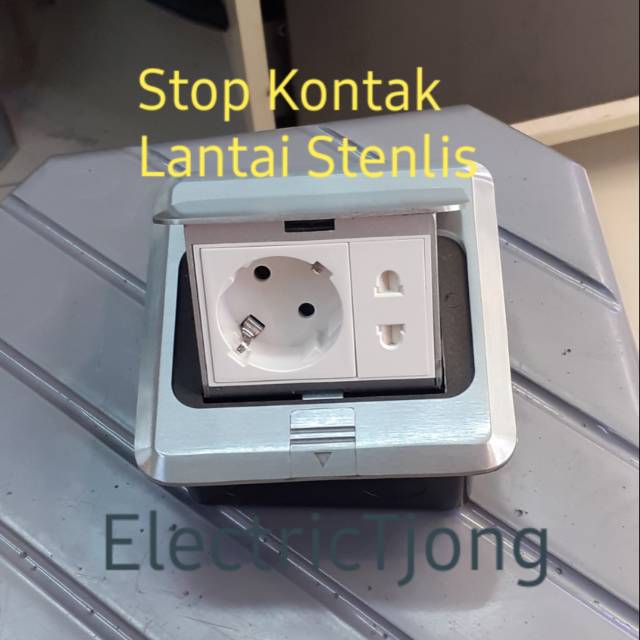 Stop Kontak Lantai ARDE +2Pin FLOOR OUTLED (Merek Bossecom) | Shopee