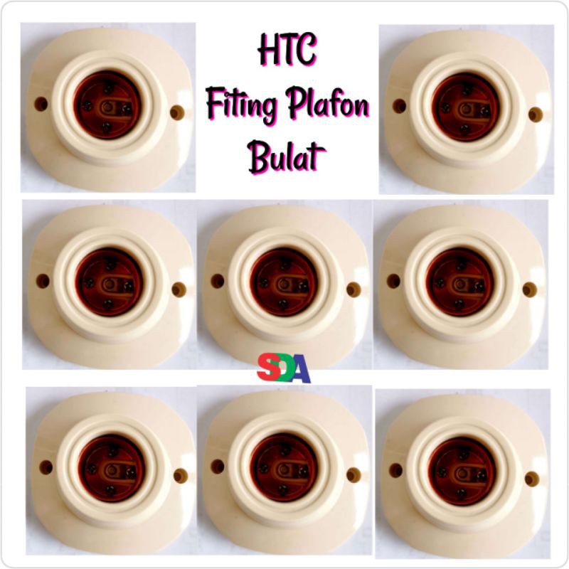 HTC Fitting Lampu Plafon Oval Bulat