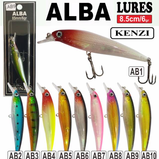 Lure minnow kenzi alba 8.5cm 6 gram