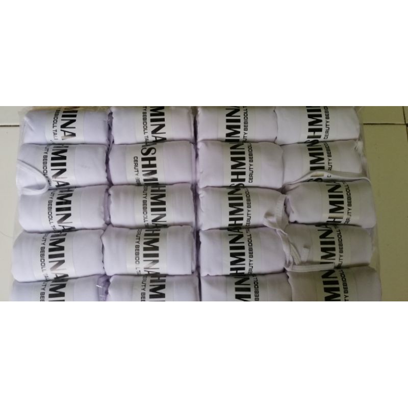 SH_ PASHMINA PUTIH / PASHMINA CERUTY TALI PUTIH / HIJAB PASHMINA PUTIH (1kg muat 9pcs)