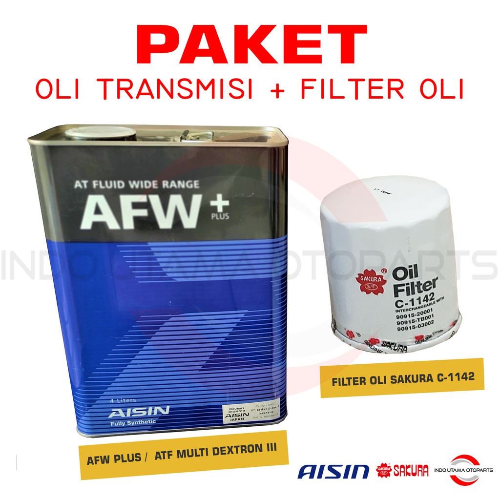 Oli Aisin Matic AFW+ ATF dan Filter Oli Innova Fortuner C-1142