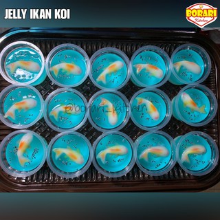 Jelly Cup  Ikan  Koi  Puding  Cup  Pudding  Karakter Snack 