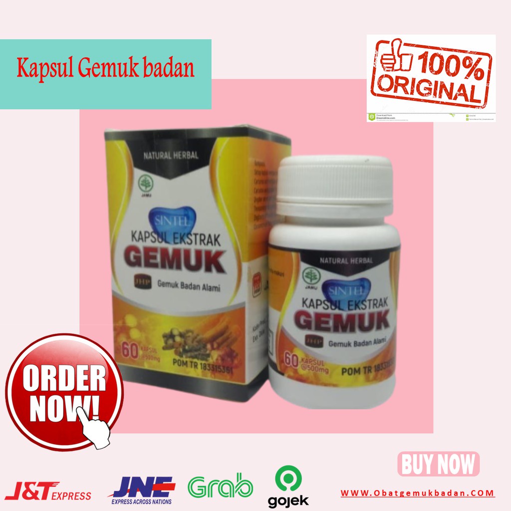 PENGGEMUK BADAN SINTEL Kapsul gemuk badan / gemuk badan / penggemuk badan / penambah nafsu makan