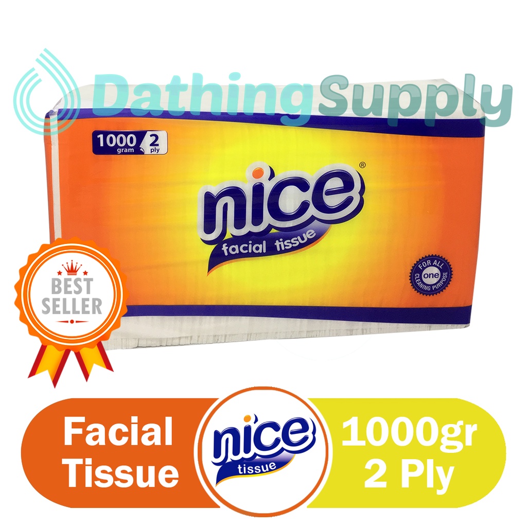 TERMURAH! Tissue Nice 900 Gram / Tisu Facial Nice 900gr / 1000gr 2 Ply / Tissu Wajah Halus Kecantikan Refill Kiloan-NICE 1000gr
