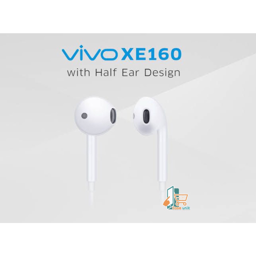 XE160 Headset headsfree earphone Hf ORIGINAL VIVO Y53 y71 y81 y83 Y91c Y91 y93 y20 y30 y50 v7 v9 Y12 y15 V20 JACK 3.5MM CS3595