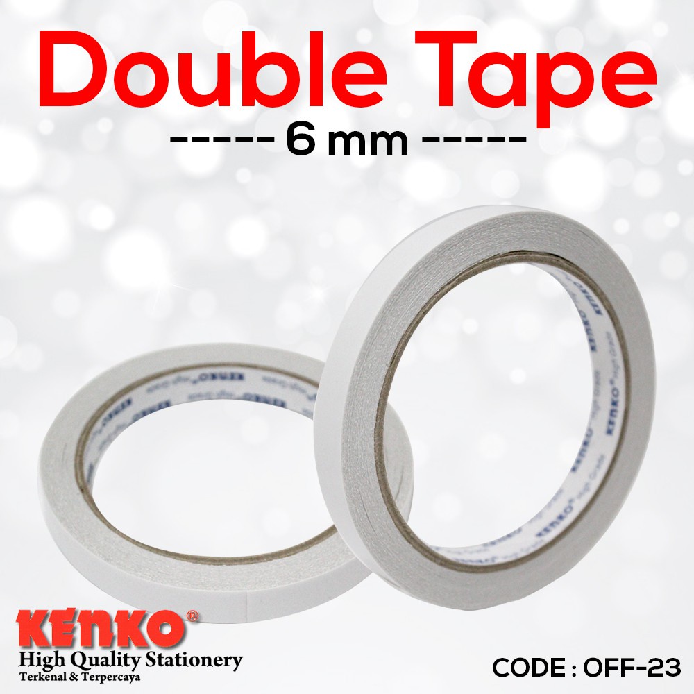 KENKO / JOYKO Double Tape High Grade 6mm (1/4 inch) 6mm x 10yard -1 Roll