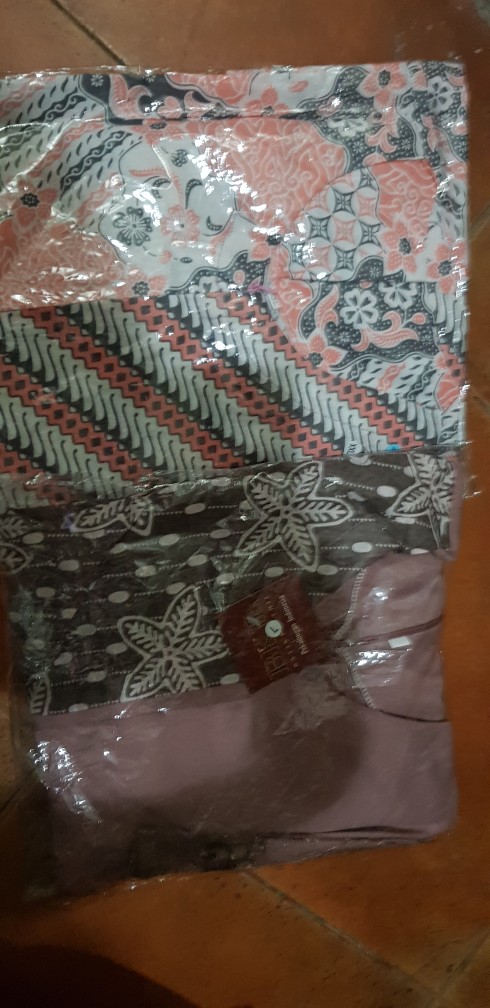 Tey-17 Batik Wanita Asj Sa Hrb026 Kenongo Kemeja Tosca Pendek