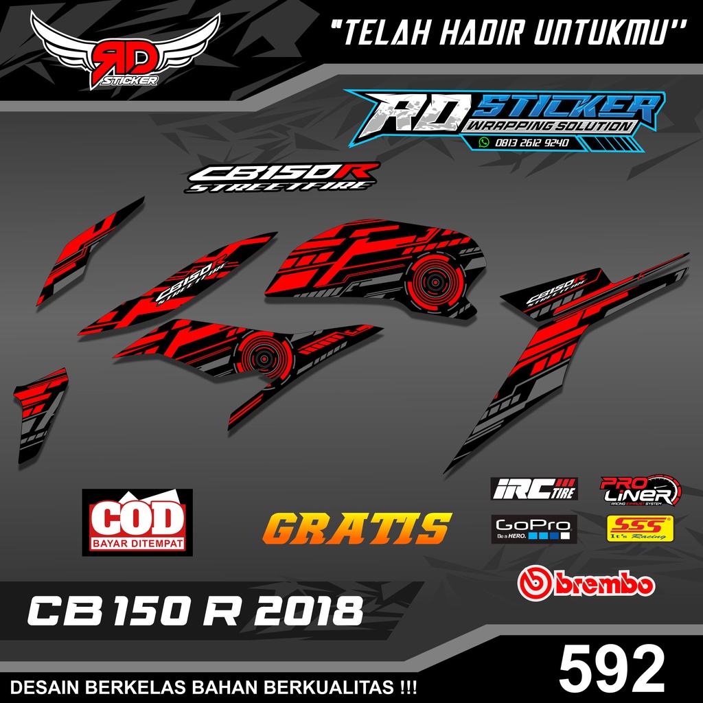 Sticker Striping CB 150R STREETFIRE 2018 2020 / Stiker CB150R Variasi Racing grapic Semi Full