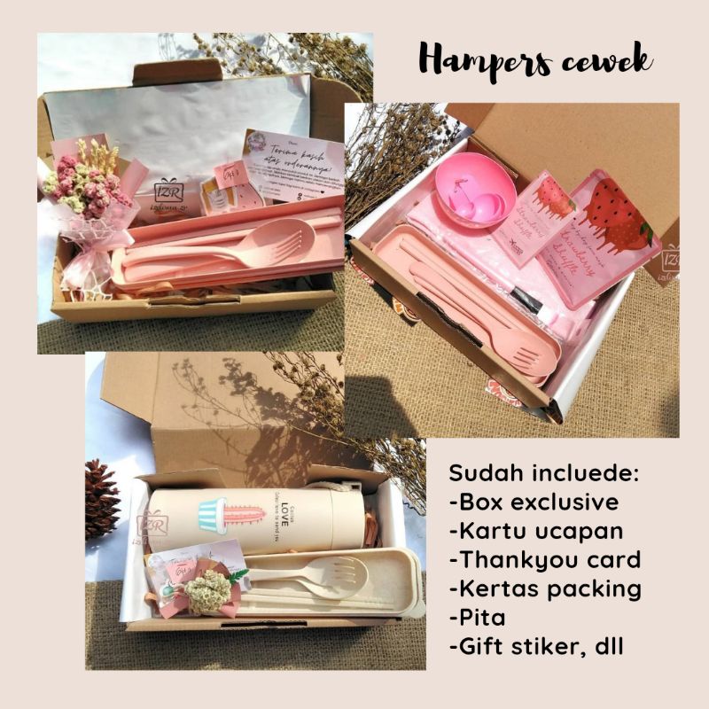 

Hampers New normal / kado ulang tahun / kado wisuda / hampers alat makan / kado cwe