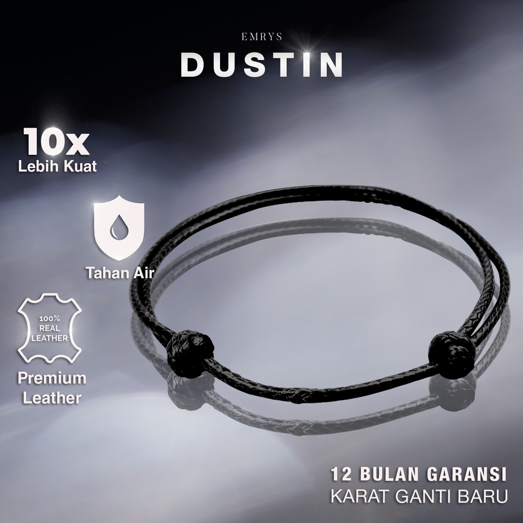 BELI 2 GRATIS 1 Emrys DUSTIN BLACK Simple Bracelet Gelang Couple pria wanita termurah