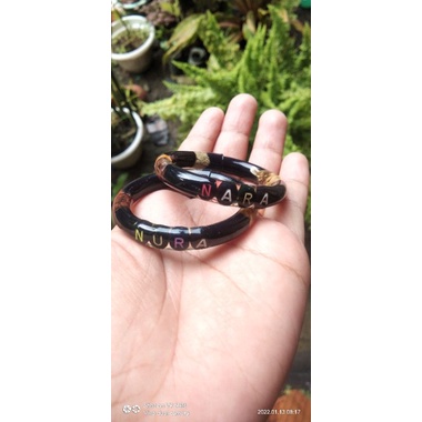 gelang nama dlingo bengle sawan karianga jeringau bebas request nama dan ukuran dari  bayi baru lahi
