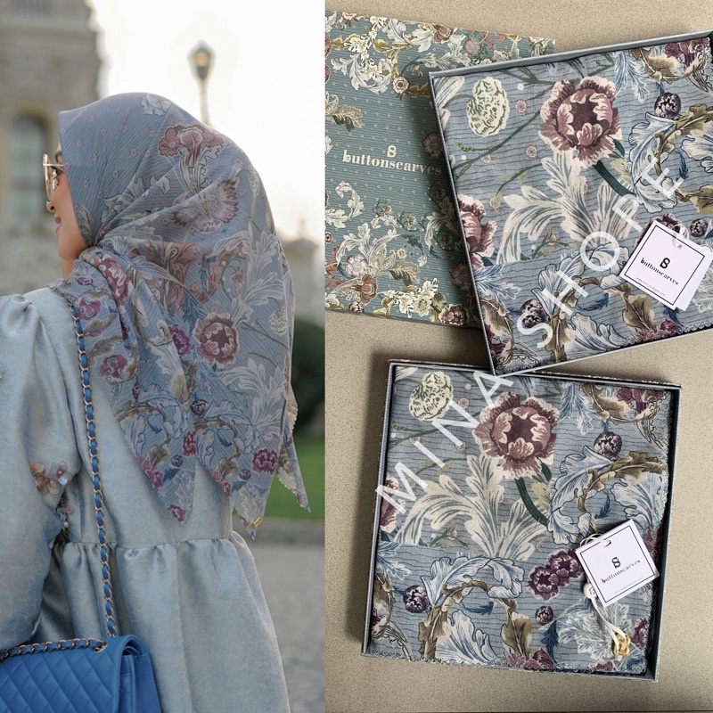 Buttonscarves The Royale - Blue Jean