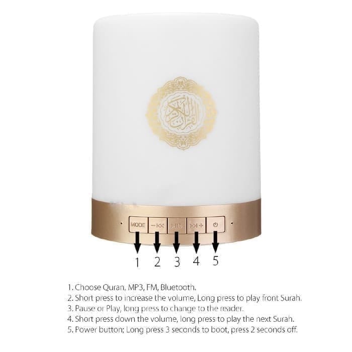 Quran speaker touch lamp