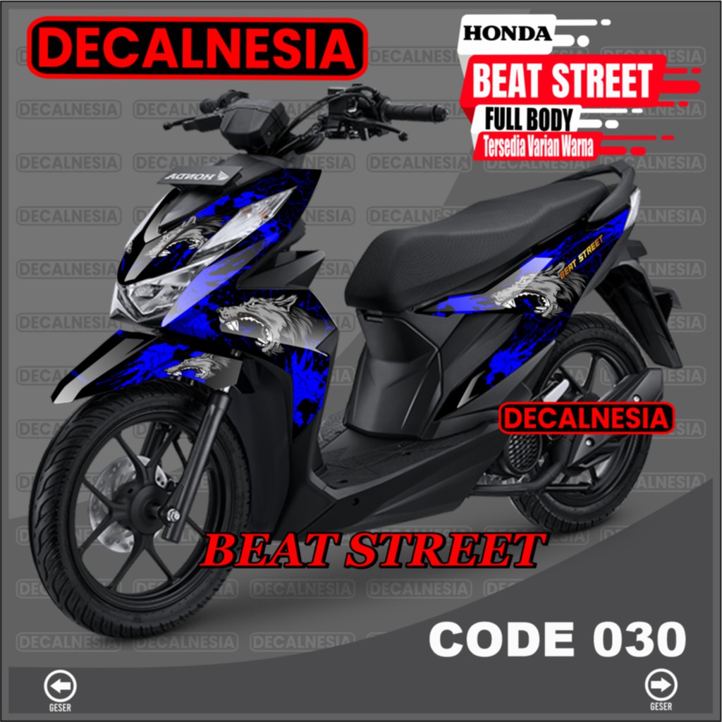 Decal Beat Street New 2021 2022 2023 2024 Full Body Sticker Motor Roadrace Racing Stiker Variasi Aksesoris C30