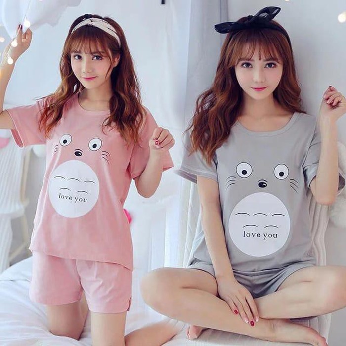 grosir fashion jakarta - baju PIYAMA wanita LENGAN PENDEK ALIKA 2