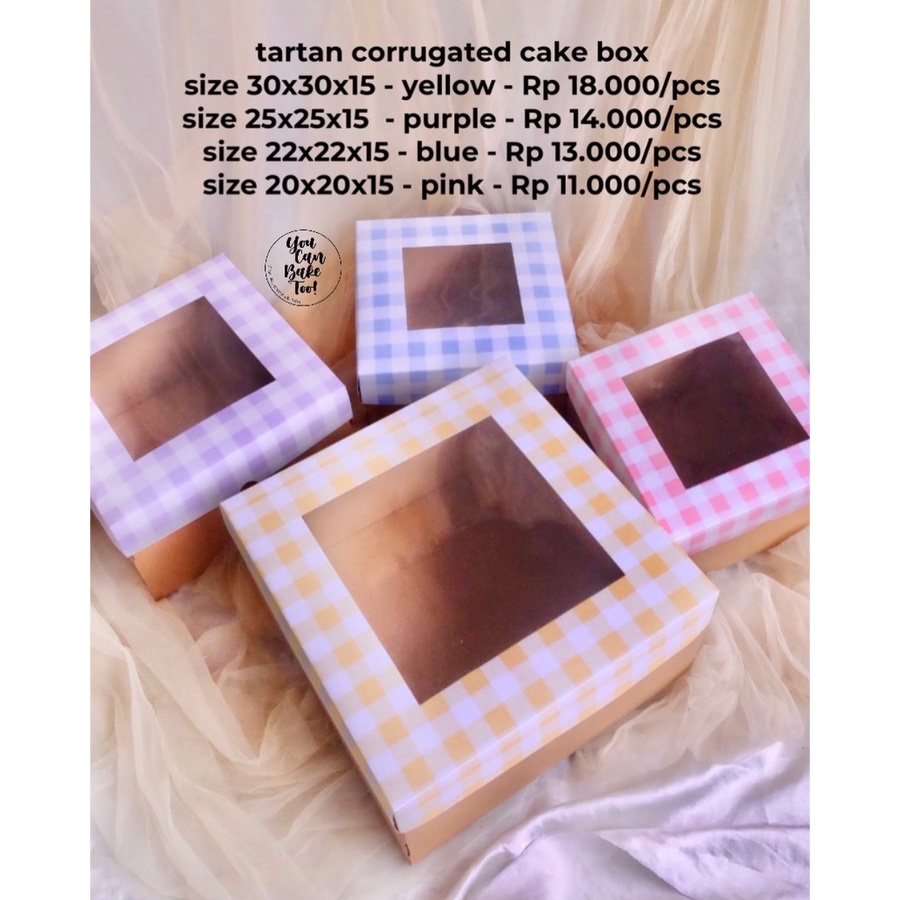 

Tartan Corrugated Cake Box