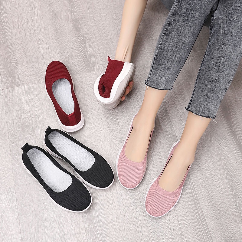 sepatu flat shoes wanita import flat shoes rajut import 107