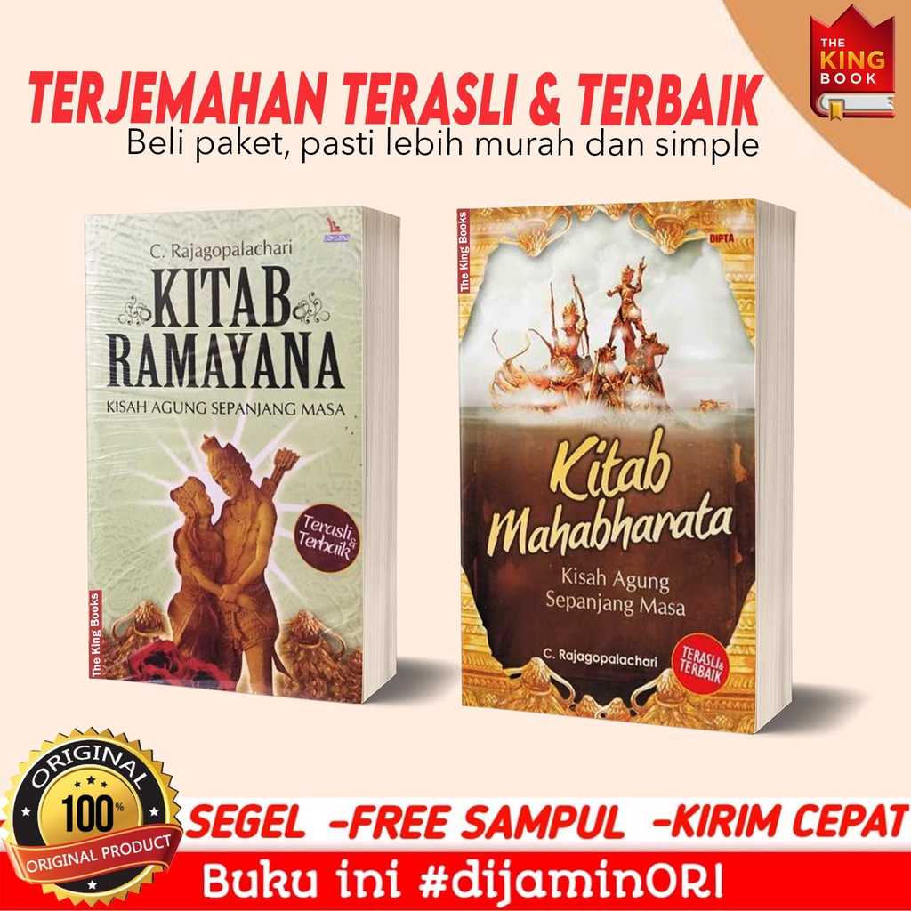 Buku Original Kitab Ramayana C Rajagopalachari kitab mahabharata kisah agung sepanjang masa buku ram