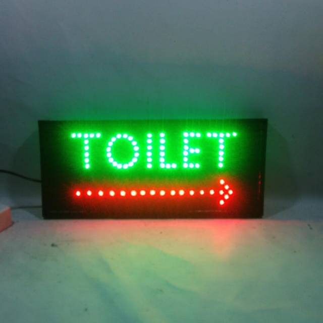 Tulisan lampu led - led sign toilet cowok cewek new