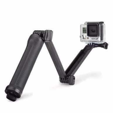 TaffSTUDIO Tongsis 3-Way dengan Tripod Action Camera Xiaomi GoPro VS77 [Hitam]