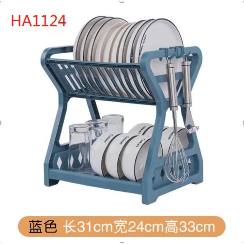 Rak Piring Susun 2 Plastik Rak pengering