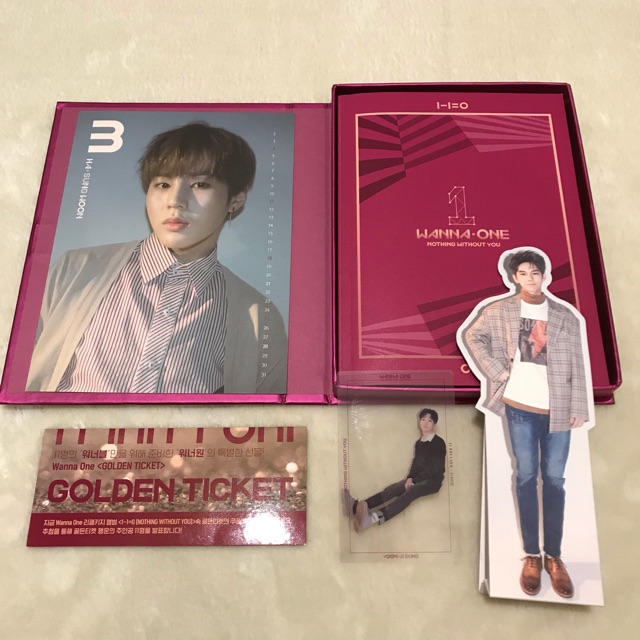 Wanna One Nothing Without You Album Ong Seongwoo Standee Ha Sungwoon Cc Yoon Jisung Photocard