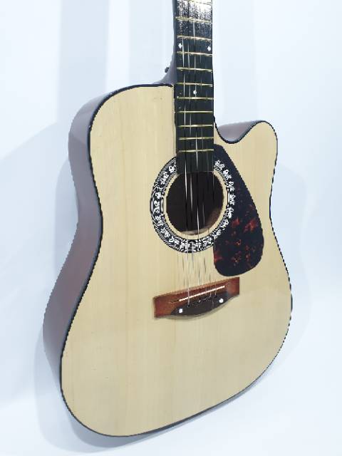 Gitar Akustik Merk Yamaha Tipe F1000 Warna Natural Senar String Sunkay Buat Belajar Pemula