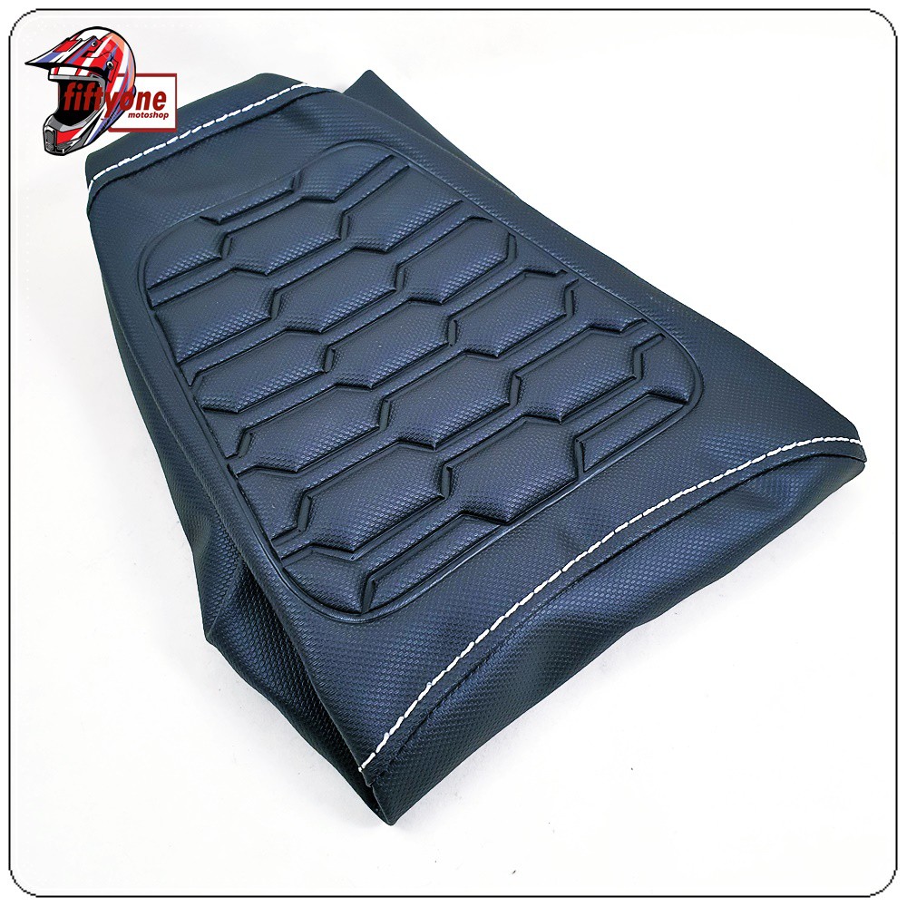 Sarung Jok Kulit Custom Nmax Vario Beat Cover Jok Motor Hitam Variasi