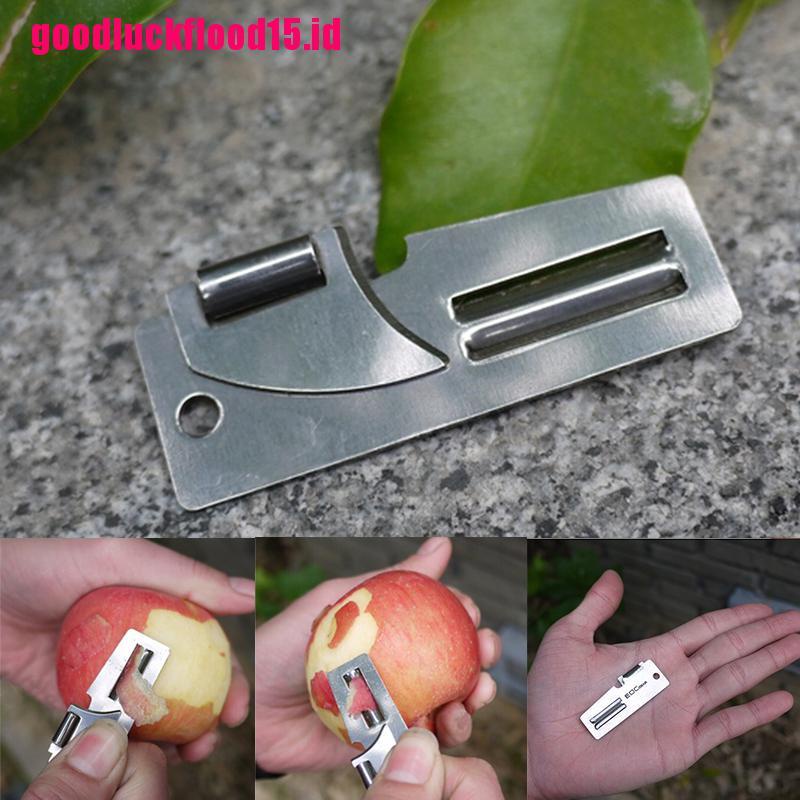 {LUCKID}2&quot; Double Peeler Stainless Steel 2 in 1 EDC Pocket Multi Tool Outdoor Can Opener