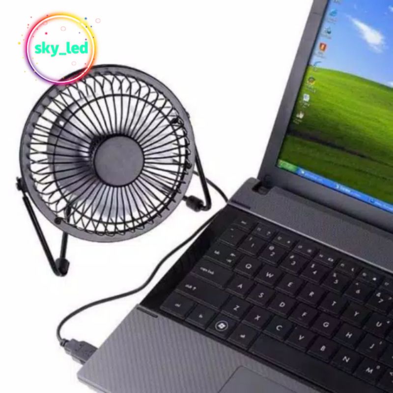 Kipas Angin USB Bahan Besi Mini Fan A18/ Warna Ramdom