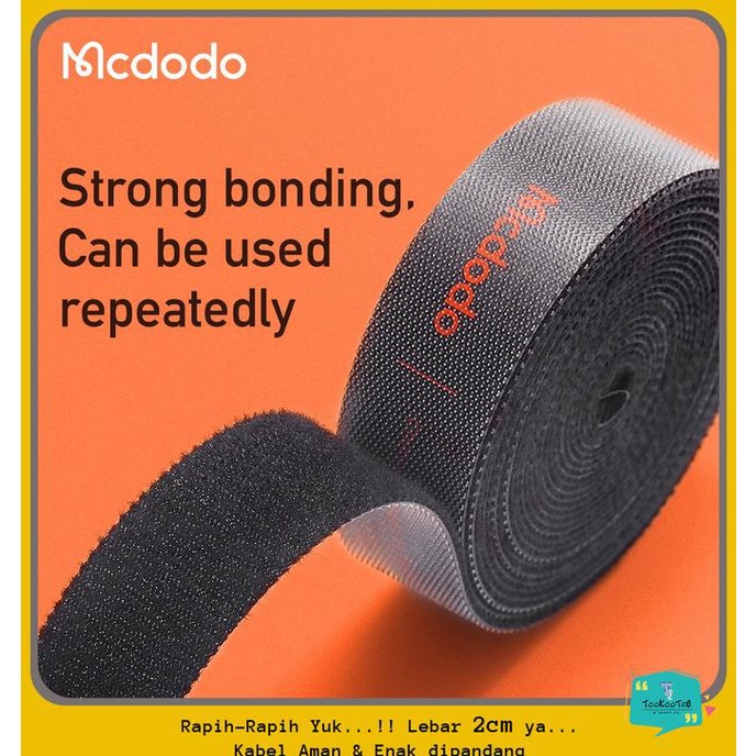 

(BISA COD) Velcro Mcdodo Cable Organizer Strap Pengikat Perekat Kabel Klip Ties TERUJI Kode 856