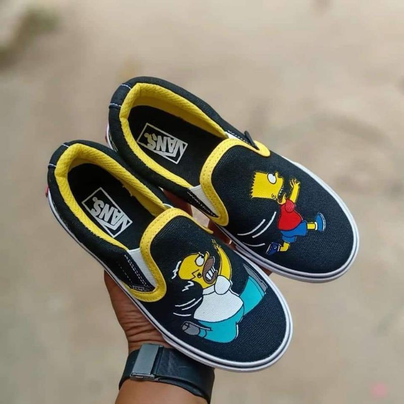 sepatu anak vans slip on the simpsons edition anak cewe/cowok