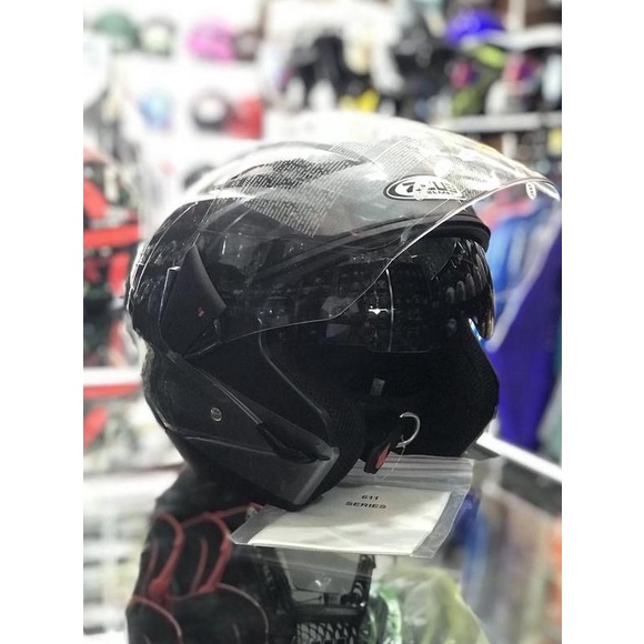 Helm Half Face Zeus 611 Titanium