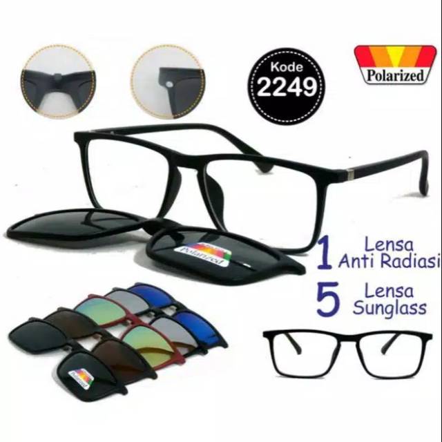 KACAMATA 5 LENSA ANTI RADIASI MINUS MAGNETIK TIPE 2249