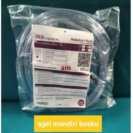 Selang Masker Nebulizer Gea Dewasa dan anak/Masker inhalasi