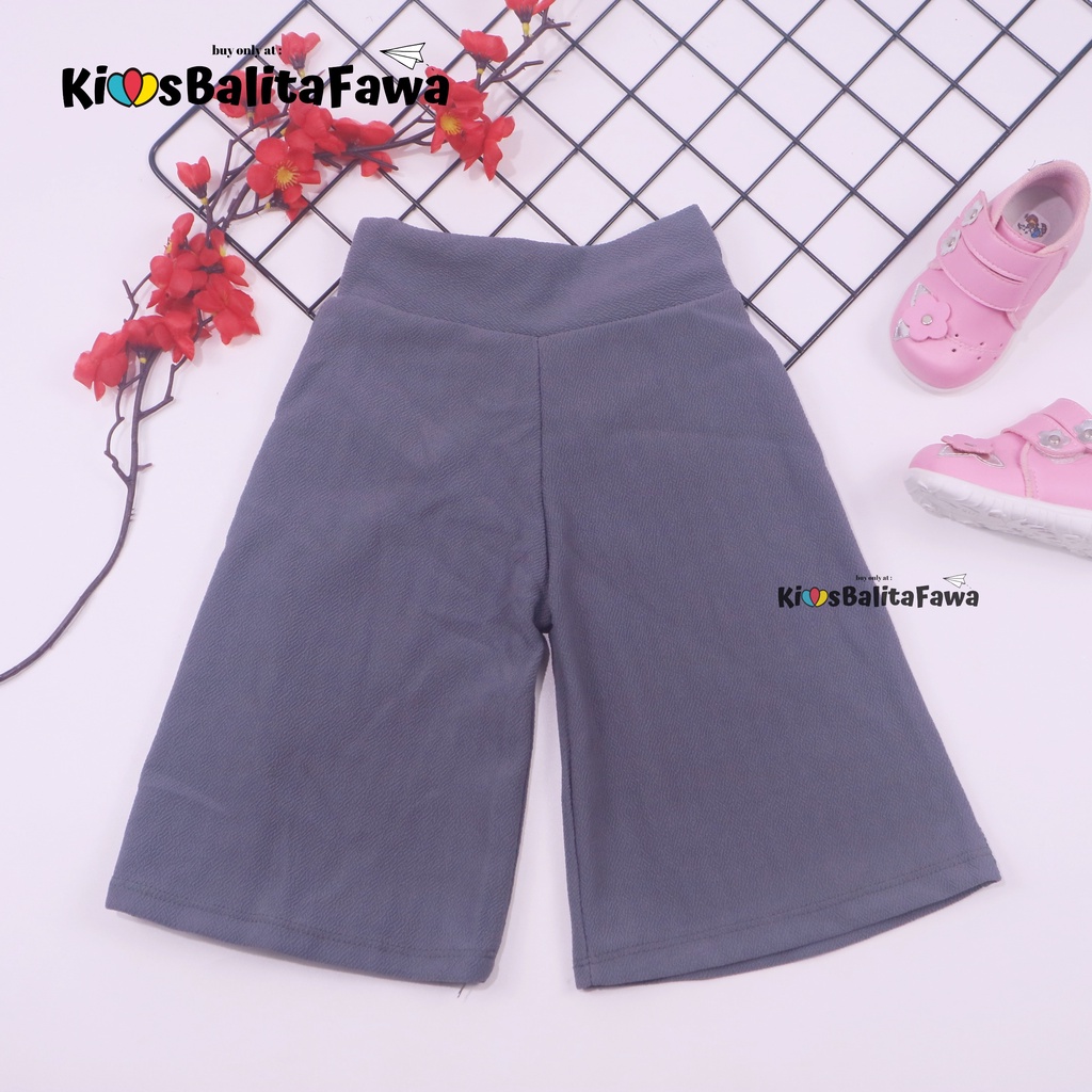 Kulot Polos Anak Uk. 7-8 th / Celana Pendek 3/4 Celana Motif Kulot Pants Celana Anak Perempuan Murah