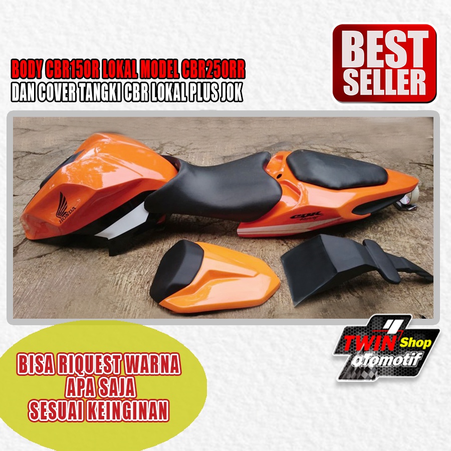 Body cbr150R Lokal model cbr250rr dan cover tangki CBR lokal plus jok