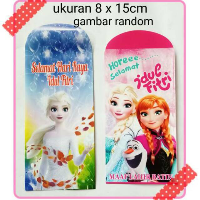 

Amplop angpao lebaran idul fitri karakter frozen ukuran besar