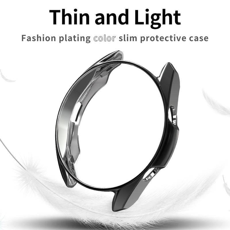 Protective Case for Samsung Galaxy Watch 4 3 40mm 44mm 41mm 45mm Soft TPU Protective Bumper Cases Watch Accessories for Samsung Galaxy Watch Active 2 40MM 44MM