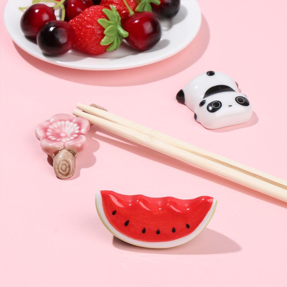 Solighter Chop Sticks Holder Tempat Peralatan Makan Keramik Cherry Blossom Lucu