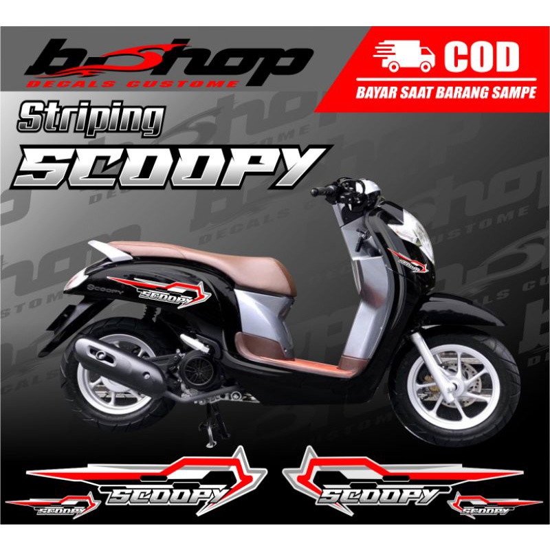 STRIPING SCOOPY SIMPLE STIKER  LIST BODY HONDA SCOOPY SIMPLE MURAH