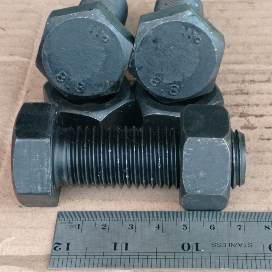 BAUT BAJA HTB 8.8 M24 X 70 / BAUT BAJA M24 X 70 HITAM / BAUT M24X70 BAJA / BAUT 36 KUNCI 36 FULL DRA