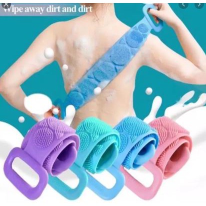 Sikat Punggung Silicon Scrubber Mandi Alat Penggosok Pembersih Penghilang Daki Punggung Badan