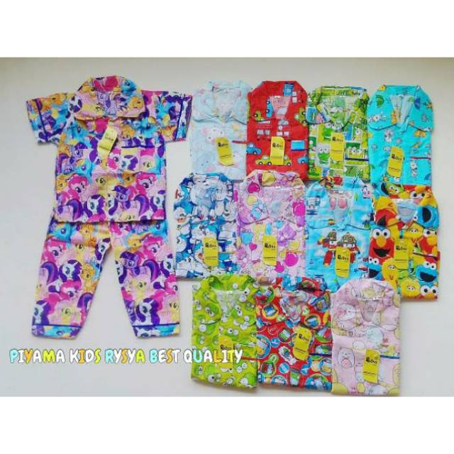 Piyama Anak katun Cewek Cowok Murah baju tidur anak