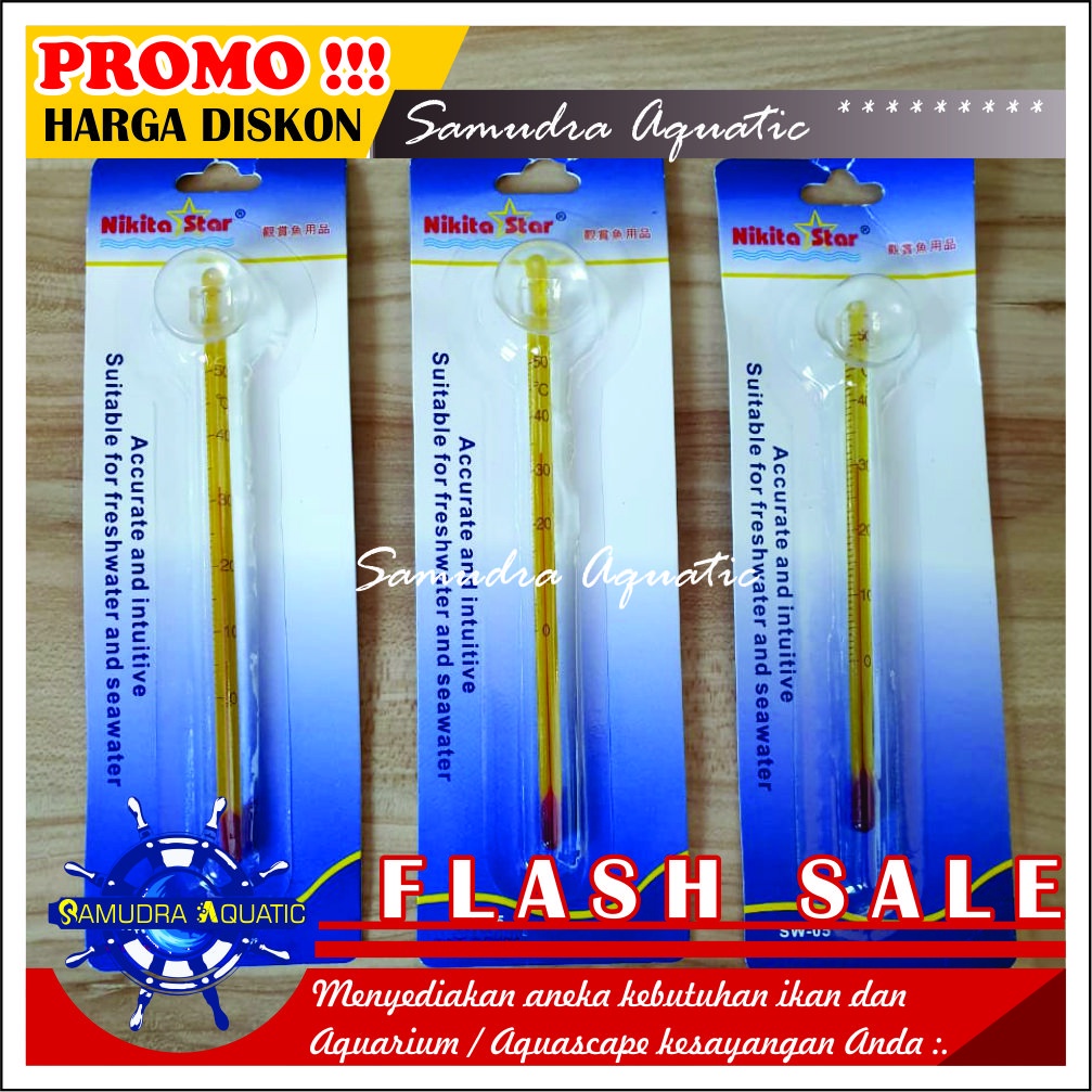 Termometer Aquarium Aquascpae, Thermometer Alat Pengukur Suhu Air Aquarium Aquascape