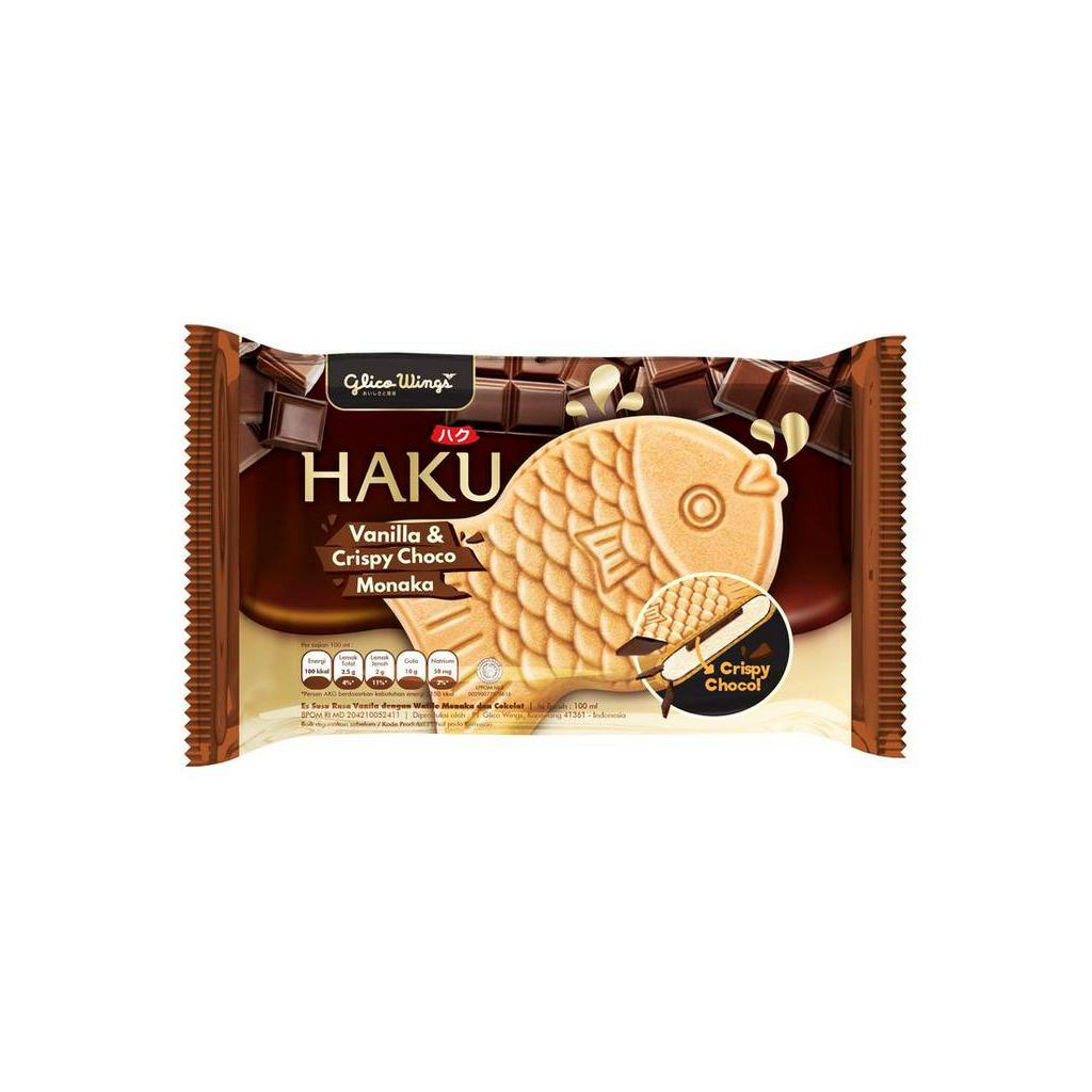 Glico Wings Haku Vanilla Crispy Choco Monaka 100 Ml