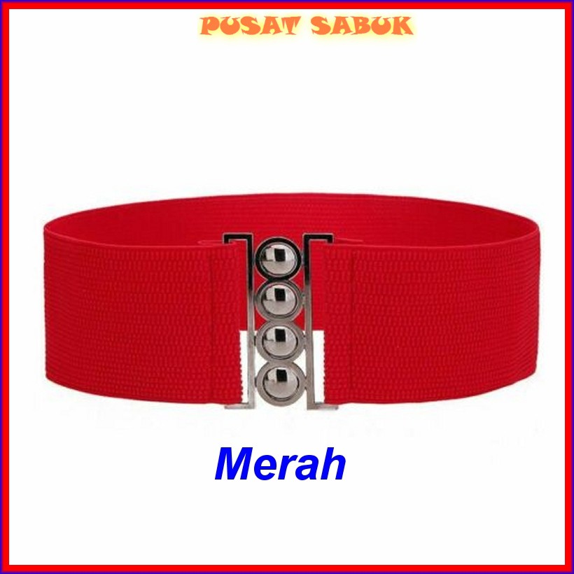 Belt Sabuk Wanita Pita Obi Karet Ikat Pinggang Fashion Gesper Cewek Korea Oby Besar Jumbo Big Women