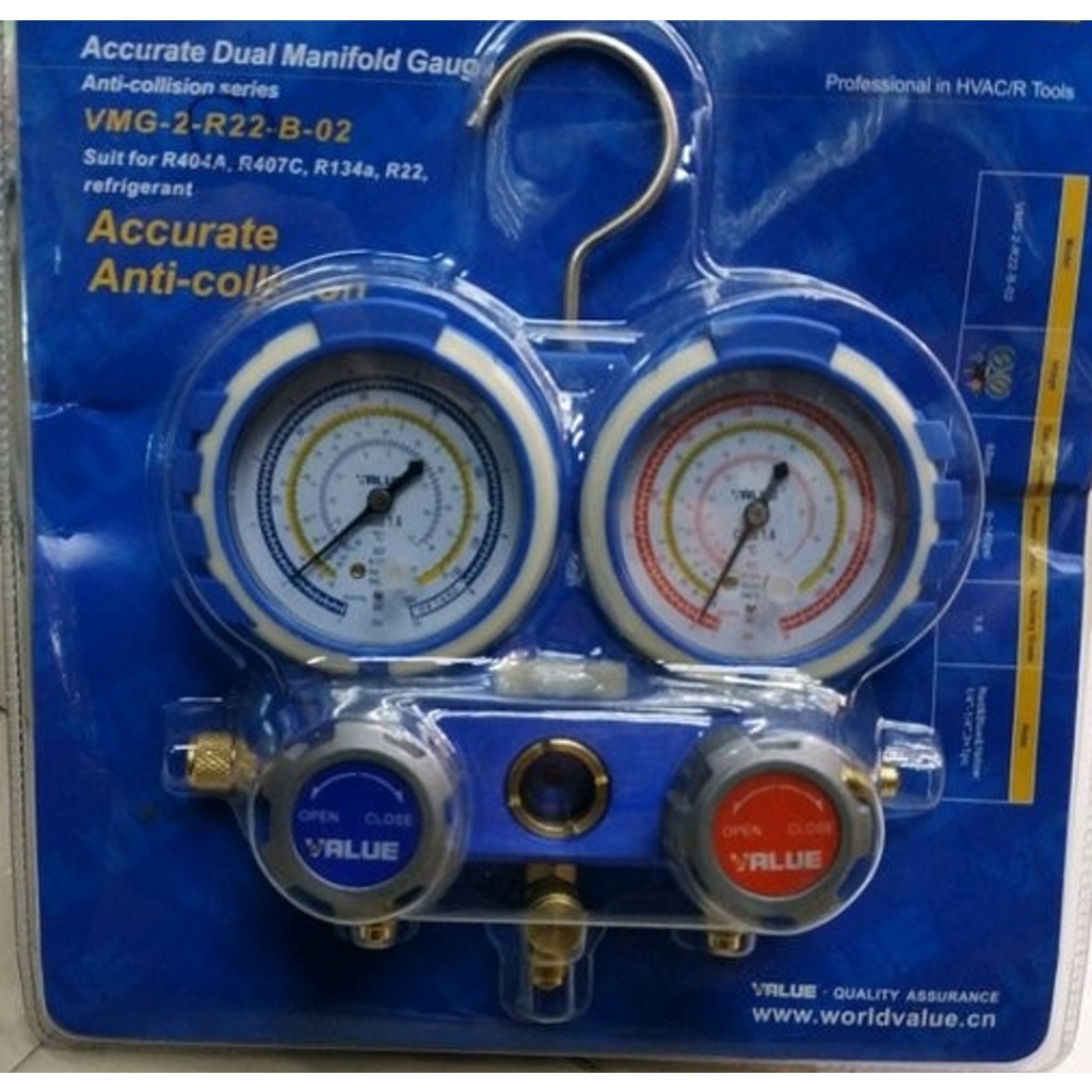 Manifold Set R22 Value VMG-2-R22-B | Testing Manifold |Analyzer AC