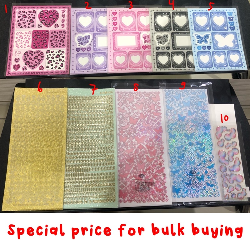

[READY STOCK KF] Sticker Korea Official stiker frame brand dalkong byulkong monthly moongu glitter deco pc